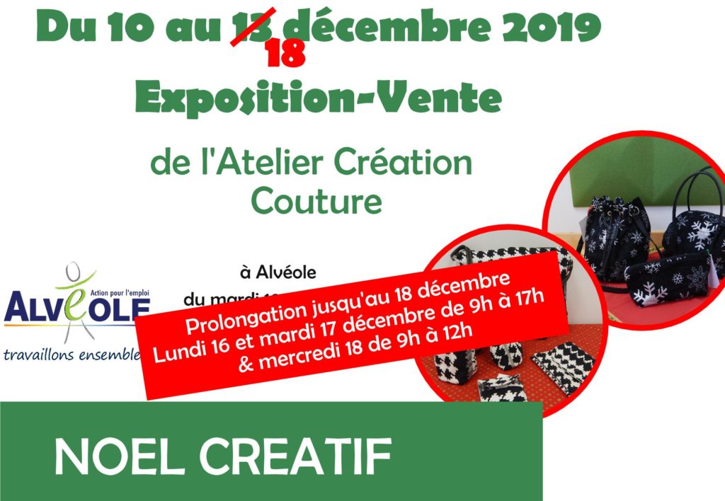 Prolongation de l'exposition-vente des créations Atelier Couture